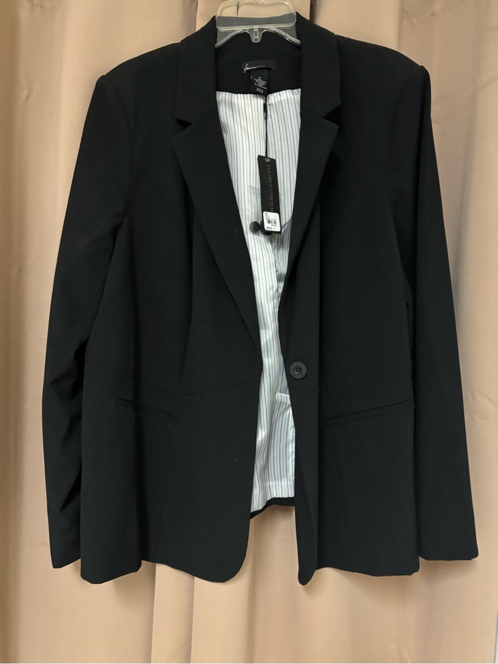 Lane Bryant Black Women's Single-Button Tailored Blazer